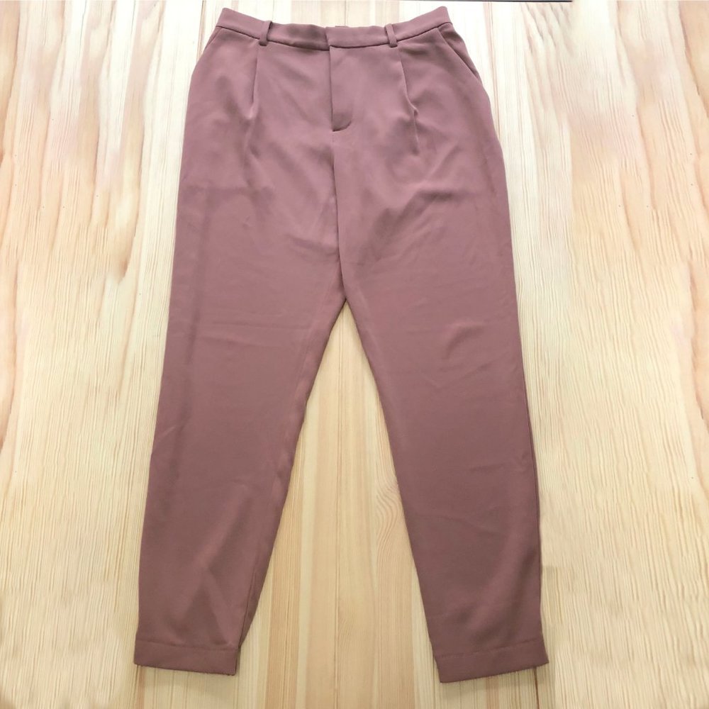 HIGH-WAISTED PLEATED WOMEN WORK TROUSERS